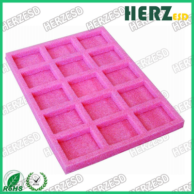 ESD Conductive High Density Antistatic Packing Foam EPE Pink Foam In Shape