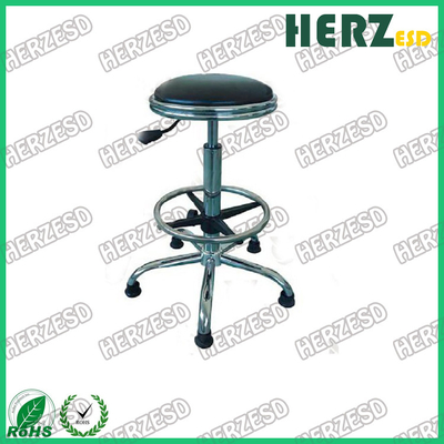 PU Leather Round ESD Safe Chairs High Bar Stools With Footrest