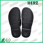Durable ESD Safety Shoes Anti Slip Black PU Slipper For Electronic Workshop