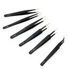 Fine Tip Curved Precision Tweezers , Anti Static Tools Bent 45° For Extracting Parts