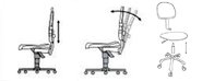 Lab Factory Office Adjustable Swivel Desk Chairs ESD Anti Static With Arm Rest