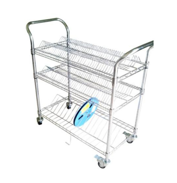 ESD SMT Storage Cart Anti Static Shelf Trolley For Electronics Industry