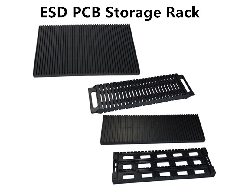 Industrial Anti Static ESD PCB Racks Shockproof Black PCB Circulation Rack
