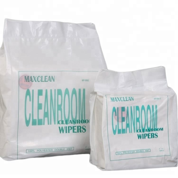 White Cleanroom Disposable Paper Wiper Spunlace Nonwoven 300pcs/Pack 6*6inch