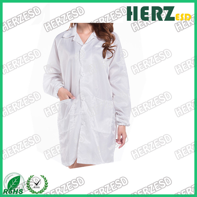 Cleanroom Garment Lab ESD Coverall Uniform Dust Proof Anti static Work Clothes