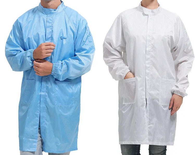 Antistatic Coverall ESD Smock Garment Dust Proof Reusable ESD Clothes Jumpsuit Workwear Jacket