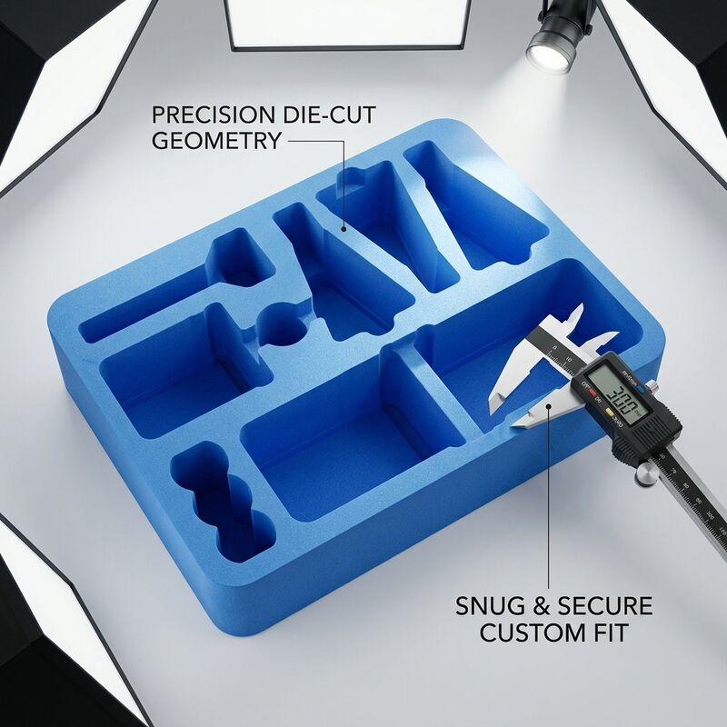 Custom Antistatic ESD Foam Insert Pad High Density EVA IXPE Adhesive Backed Liner For Electronics Case Packaging