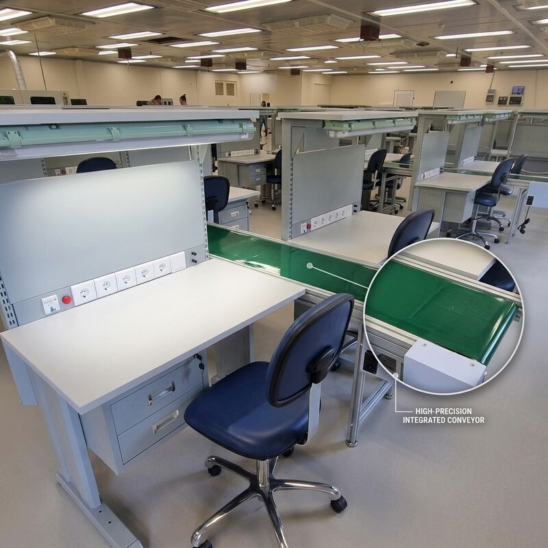 Heavy Duty Laboratory ESD Workbench Adjustable Anti Static Work Table For Electronics Rework Repair Station