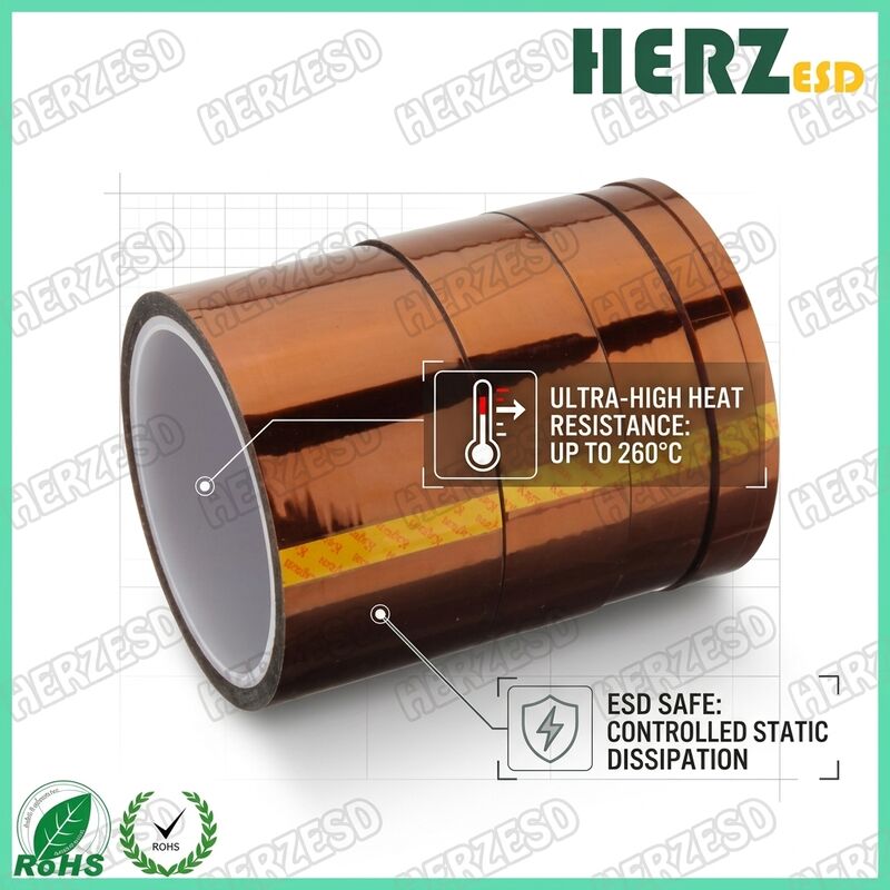 Anti-Static High-Temperature Polyimide Kapton Tape for ESD Safe Board Insulation