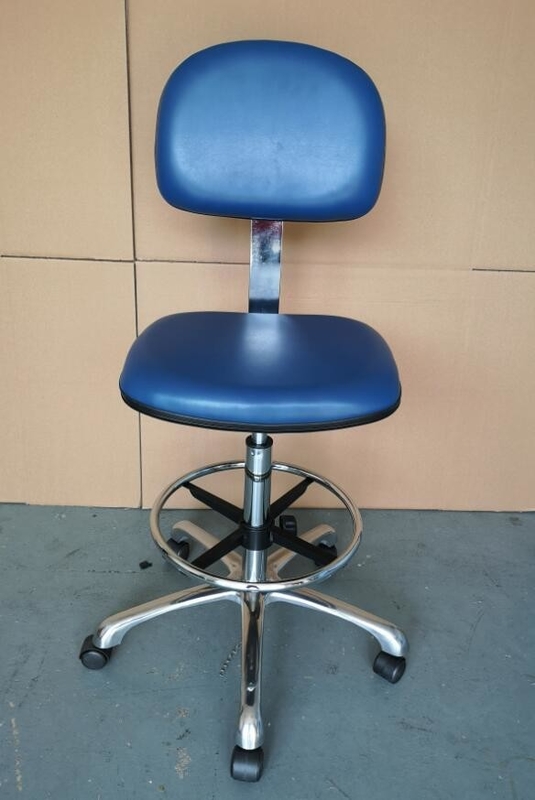 Blue Color ESD Safe Chairs Adjustable Height 660-860mm Arm Rest Available