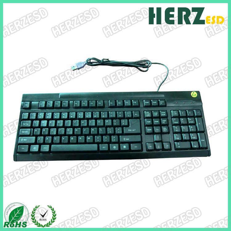 Black Color Permanent Anti Static Keyboard , ESD Keyboard For Clean Room / Lab