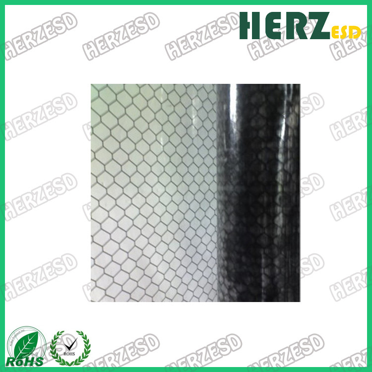 No Powder / Oil ESD PVC Grid Curtain , Anti Static PVC Curtain Size 1.37 X 30m