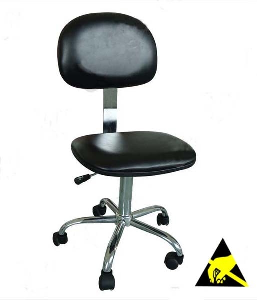 Workshop Adjustable PU Leather ESD Safe Chairs For Laboratories