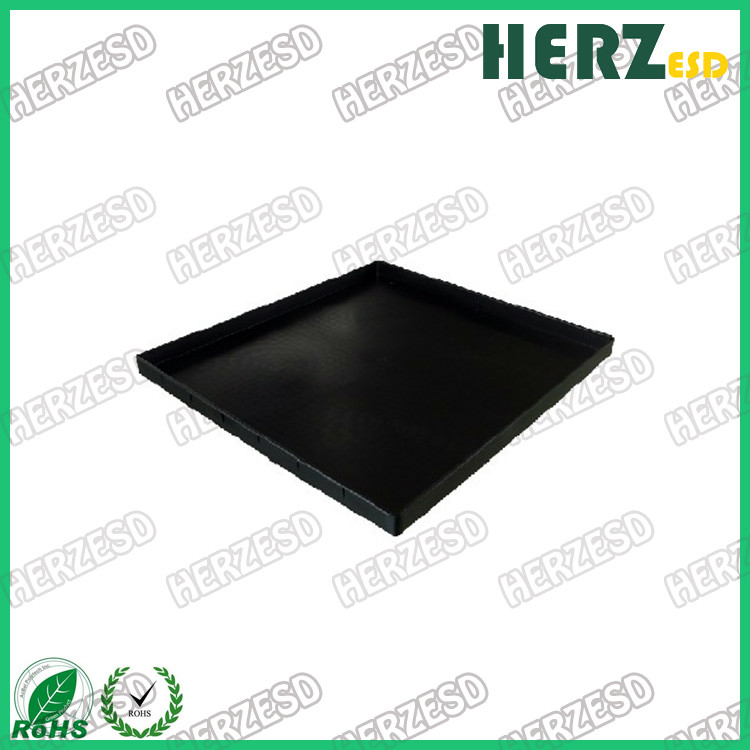 CONCO Black Conductive ESD PP Plastic Tray for Electronic Components Storage