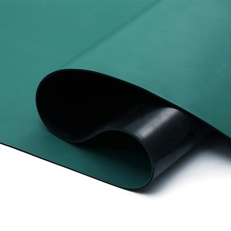 High Temperature Reclaimed Antistatic ESD Mat Roll Green Smooth Cleanroom Floor Table