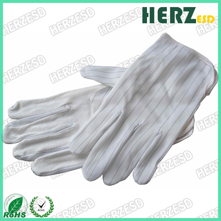 Anti Slip ESD Protection Gloves , Anti Static Hand Gloves With Grip Palm Dots