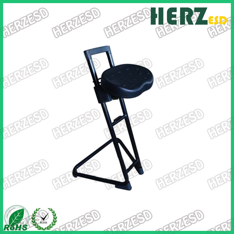 Foldable Ergonomic Sit Stand Stool , Sit Stand Work Stool For Clean Room