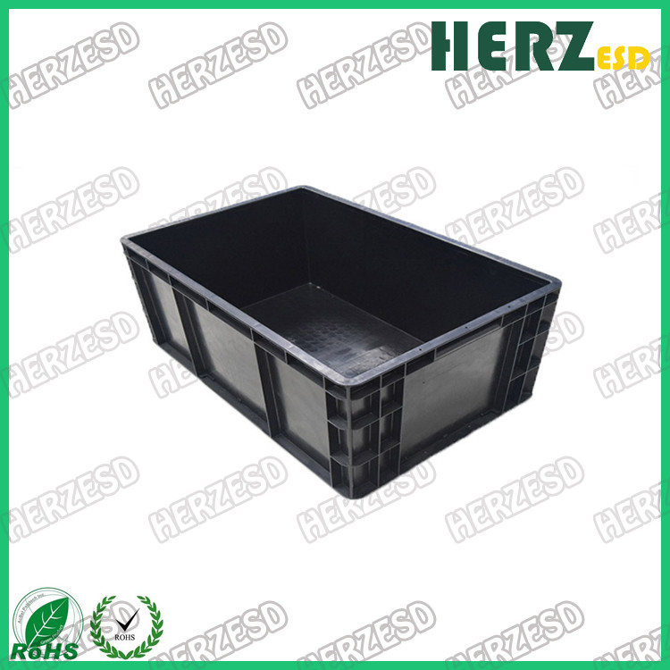 IC / LCD Packaging ESD Storage Bins , ESD Boxes Plastic Material With Conductive Fiber