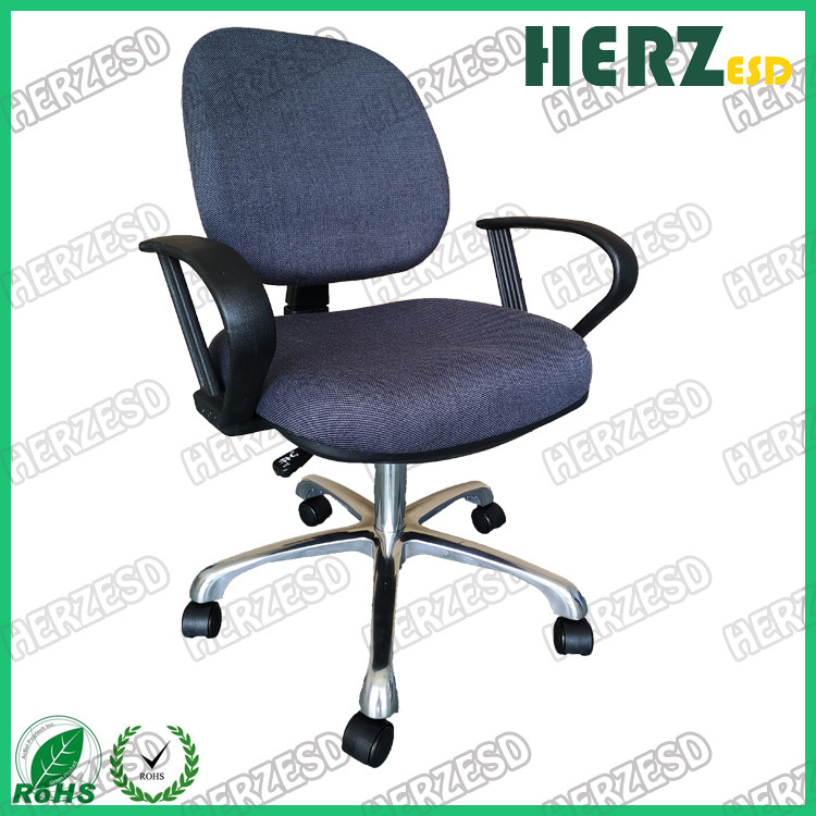 Fabric Surface ESD Safe Chairs Grey Color For Electronic Office /