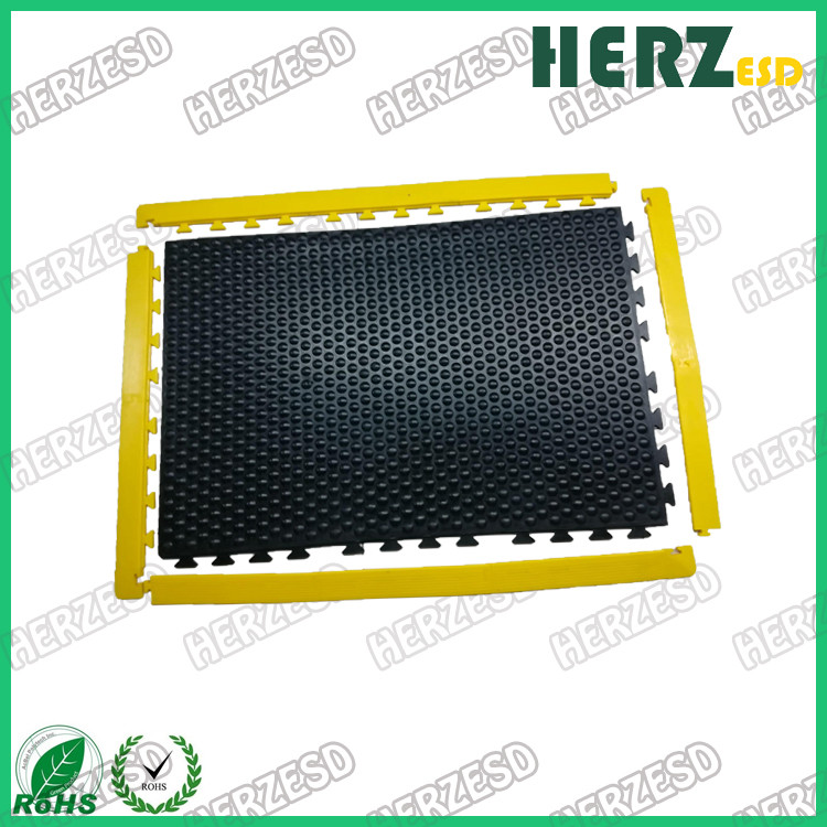 Thickness 12mm ESD Anti Fatigue Mat Origin Rubber Ball Type Rosh Certified