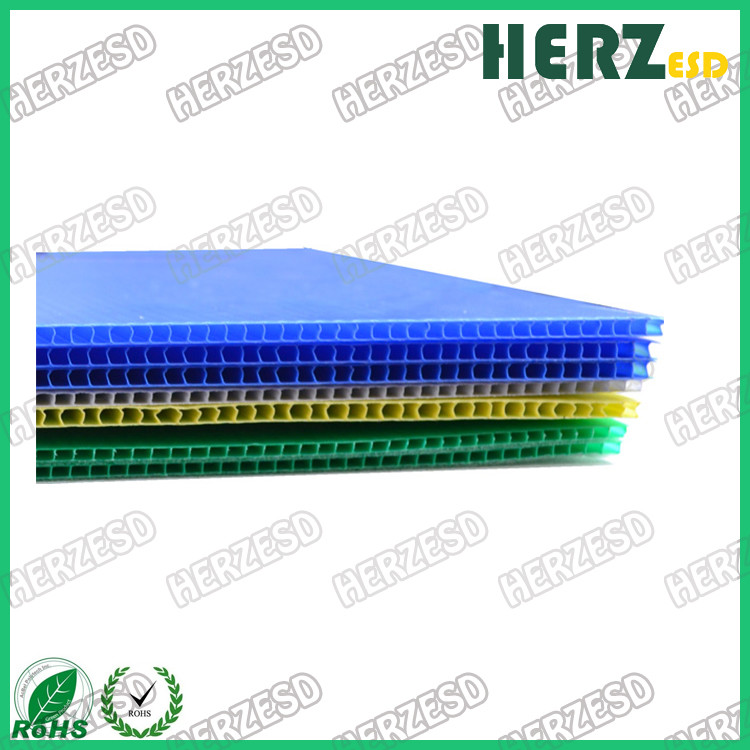 Chemicals Resistant ESD Storage Box PP Corrugated Hollow Sheets Thickness 2-8mm