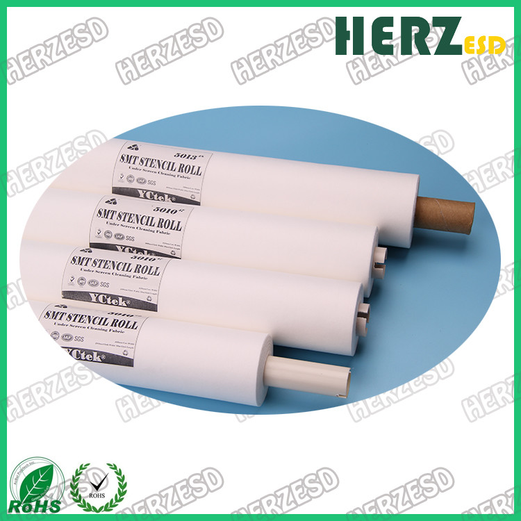 Non Woven Clean Room Wipes SMT Stencil Rollers Chemical Resistant Customized Size