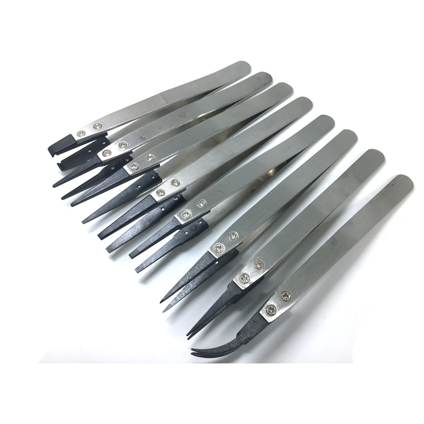 Replaceable Electrostatic Discharge Tools ESD Ceramic Tweezers For Electronic Repair