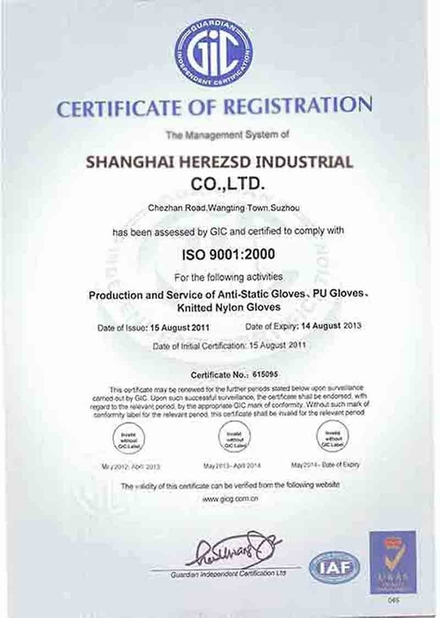 China Shanghai Herzesd Industrial Co., Ltd certification